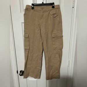 SHEIN Women's Tan Flare Cargo Pants